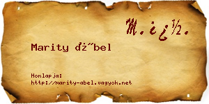 Marity Ábel névjegykártya